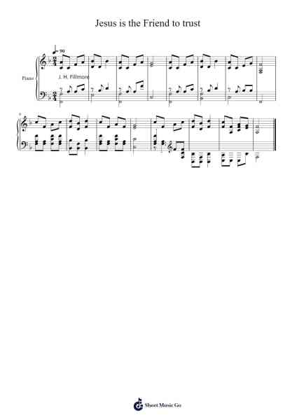 Jesus is the Friend to trust Sheet Music by Isaac Watts-Arr.Annrhys