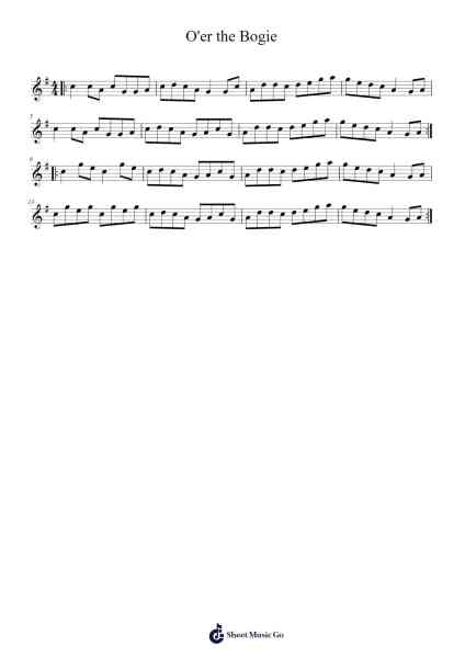 O'er the Bogie 楽譜 by Trad.-Arr.Kitfy