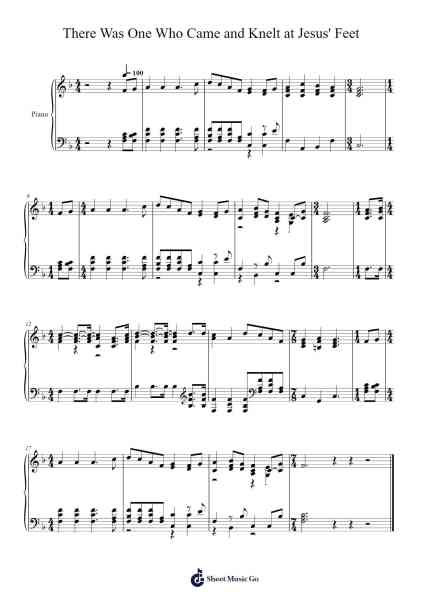 There was one who came and knelt at Jesus' feet Sheet Music oleh Isaac Watts-Arr.Hornwald