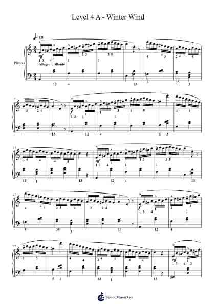 Level 4 A - Winter Wind Sheet Music by 中国音乐家协会-Arr.Jeamesgou