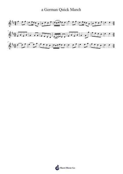 a German Quick March Sheet Music by undefined-Arr.Hulking Chilmund