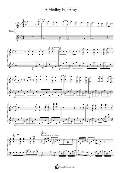 A Medley For Amy Sheet Music by undefined-Arr.Nanholt Walkchi
