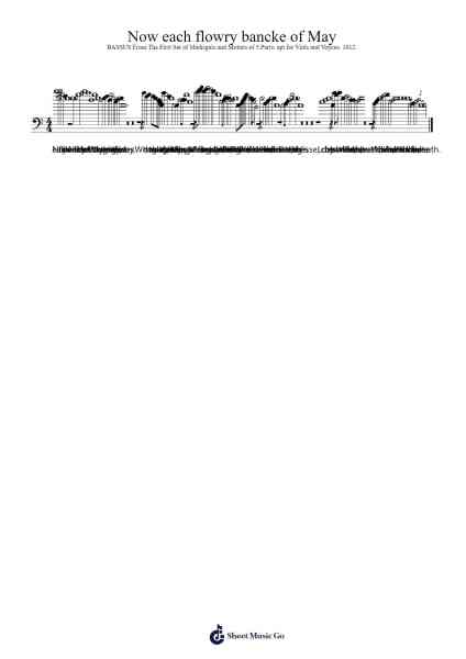 XII. Now each flowery bank of May 樂譜由 Orlando Gibbons - 編曲 Guygray