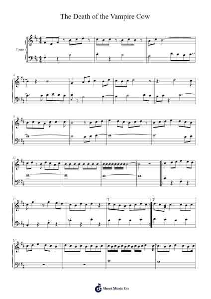 The Death of the Vampire Cow 樂譜由 undefined - 編曲 Gralvis