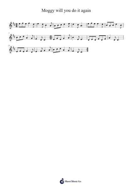 Moggy will you do it again Sheet Music by AndantinoSlipk-Arr.Fieldtein