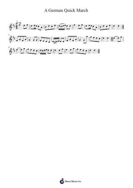 A German Quick March Sheet Music by undefined-Arr.Duttdes Dawnpril