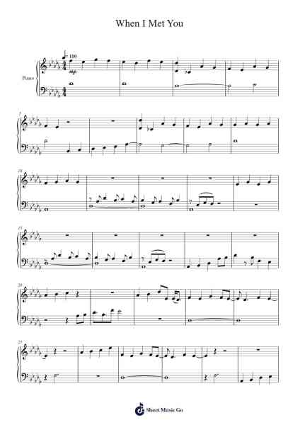 When I Met You 樂譜由 Dan Ring - 編曲 Warges Morestone