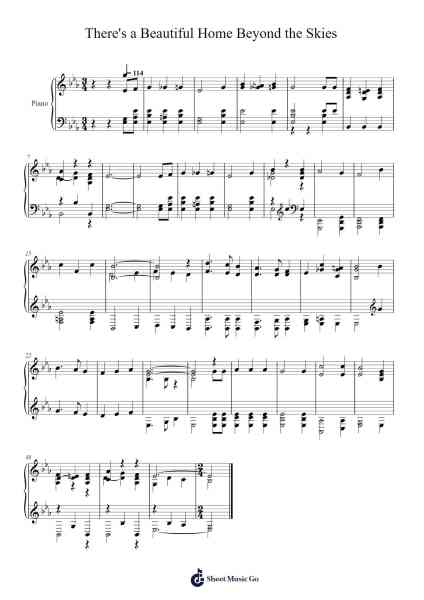 There's a Beautiful Home Beyond the Skies Sheet Music by Isaac Watts-Arr.Billel Samry