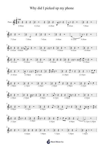 Why did I picked up my phone Sheet Music by Danielle Chen-Arr.Graynix Johncarr