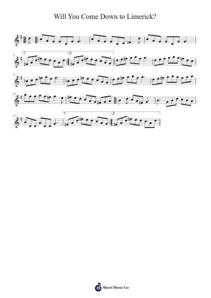 Will You Come Down to Limerick? 楽譜 by undefined-Arr.Elfaithe