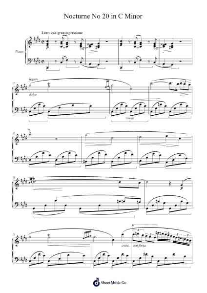 Nocturne No 20 in C Minor 樂譜由 Frédéric François Chopin - 編曲 Osrias Drewnia