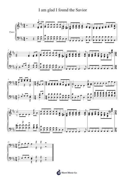 I am glad I found the Savior Sheet Music by Isaac Watts-Arr.Glenngo Ianleign