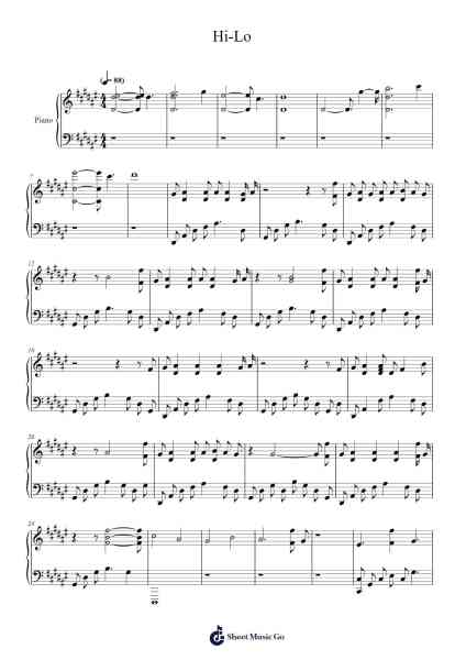 Hi-Lo Sheet Music by Marina Repina-Arr.Humlouie