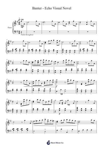 Banter - Echo Visual Novel Sheet Music by Kevin MacLeod-Arr.Deblack Sram