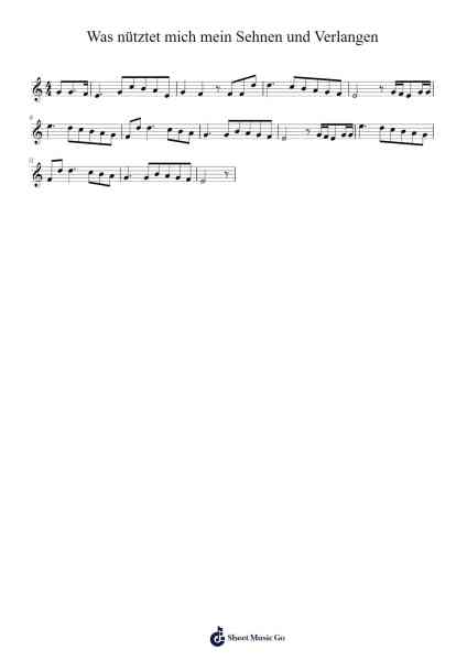 Was nütztet mich mein Sehnen und Verlangen Ноты для фортепиано от TrendyJump-Arr.Deyale
