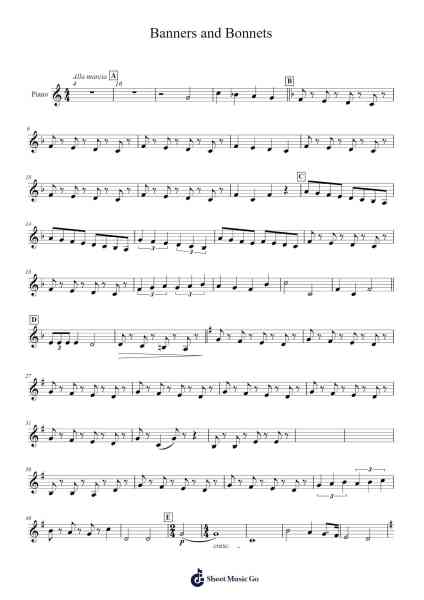 Banners and Bonnets 楽譜 by Meredith Willson/Brigadier Richard Holz-Arr.Jactram Matphael