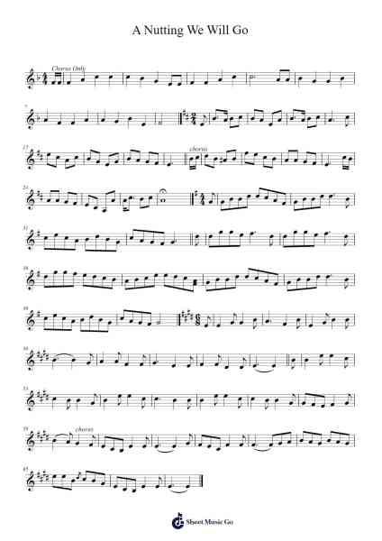 A Nutting We Will Go Sheet Music by F.W.B.-Arr.Quenram