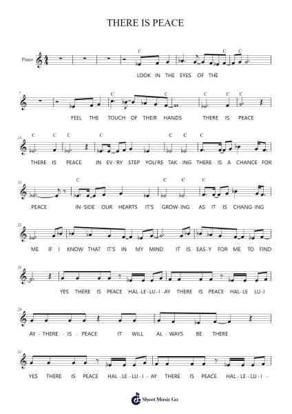 THERE IS PEACE Sheet Music by ste cuoco-Arr.Feleste Johnren