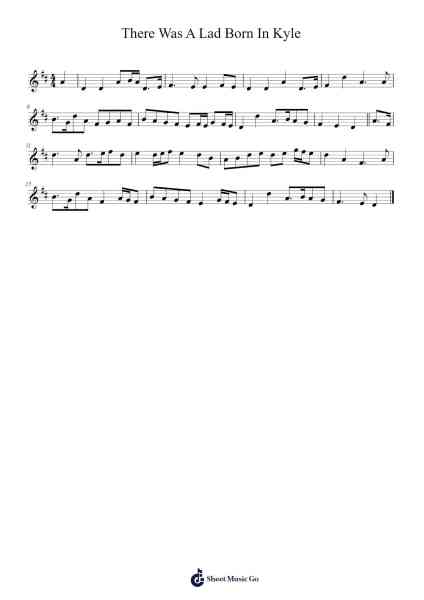 There Was A Lad Born In Kyle Sheet Music by undefined-Arr.Georfoe