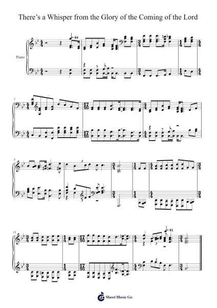 There's a Whisper from the Glory of the Coming of the Lord โน้ตเพลงโดย Isaac Watts-Arr.Steeleton
