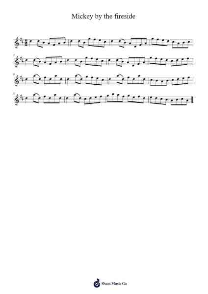 Mickey by the fireside Sheet Music by Julian Chambers-Arr.Joannes Nohan