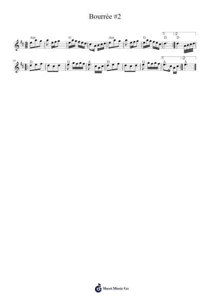 Bourrée #2 樂譜由 Emmy Lam - 編曲 Longtiane