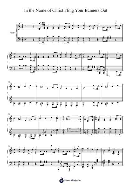 In the Name of Christ Fling Your Banners Out โน้ตเพลงโดย Isaac Watts-Arr.Hawroll Quilrel
