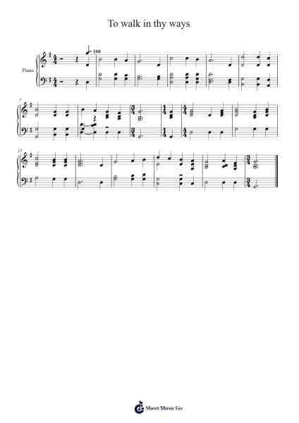 To Walk in Thy Ways Sheet Music by Isaac Watts-Arr.Sukin