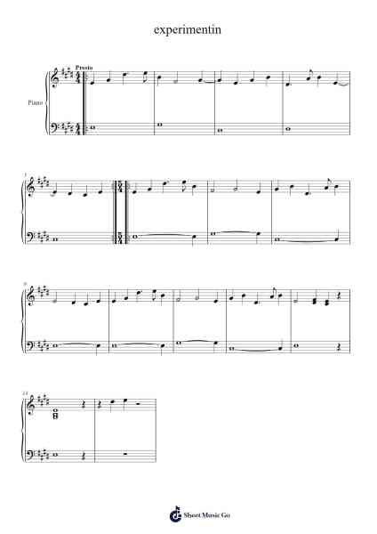 experimentin Sheet Music by Asa Wallace-Arr.Wesriah