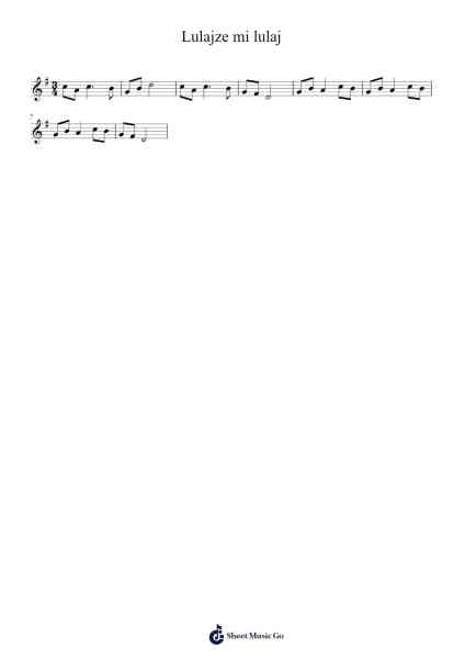 Lulajze mi lulaj Sheet Music oleh FlatChronicle-Arr.Lornas Buckdick