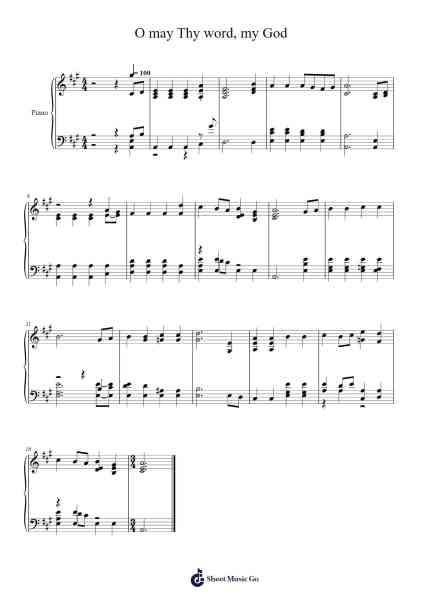 O may Thy word, my God - Wm. J. Kirkpatrick 樂譜由 Isaac Watts - 編曲 Wolian