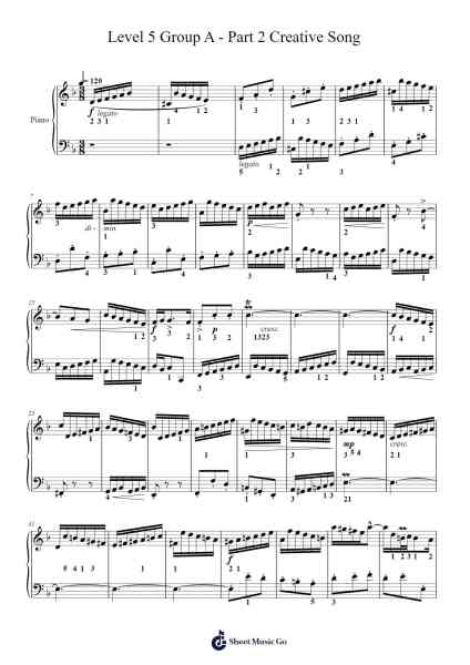 Level 5 Group A - Part 2 Creative Song 악보 undefined - 편곡 Raelo