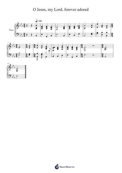 O Jesus, my Lord, forever adored Sheet Music by Isaac Watts-Arr.Werfith