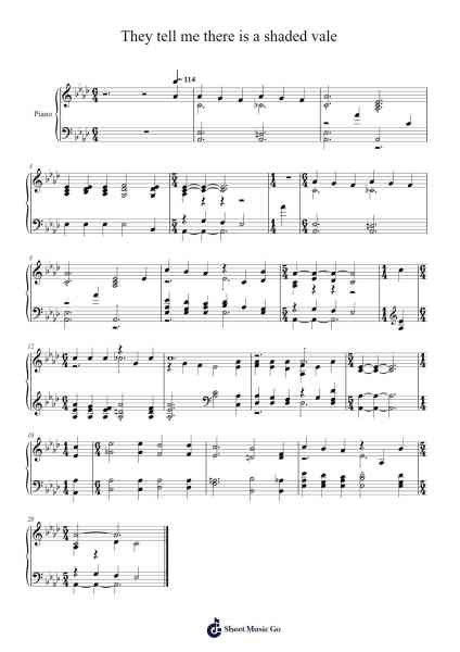 They Tell Me There Is a Shaded Vale Sheet Music by Isaac Watts-Arr.Blajeames Yulewood