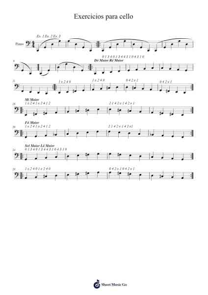 Exercicios para cello Ноты для фортепиано от Joebins Viodunn-Arr.Chrisboyd Crosean