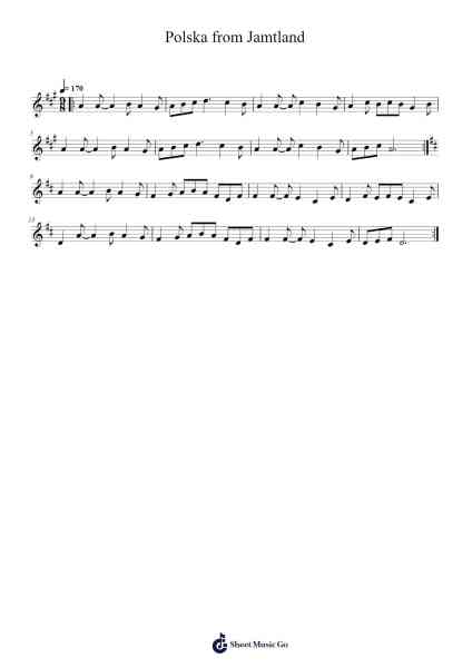 Polska from Jamtland Sheet Music by Trad Sweden-Arr.Mollpag