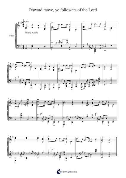 Onward Move, Ye Followers of the Lord 악보 Isaac Watts - 편곡 Wildbias