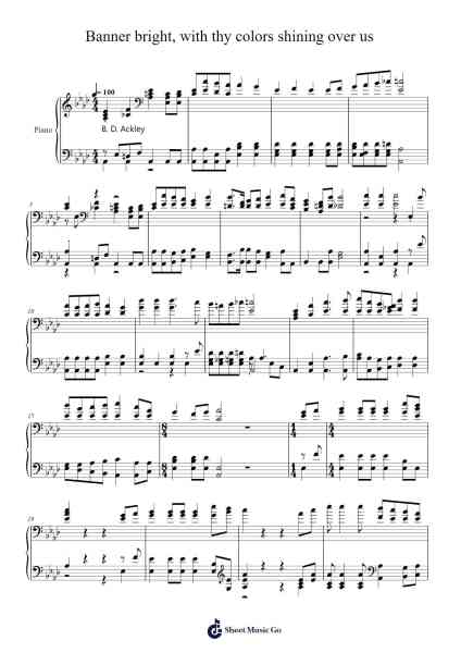 Banner Bright, with Thy Colors Shining Over Us Sheet Music by Isaac Watts-Arr.Gabe Prittdair