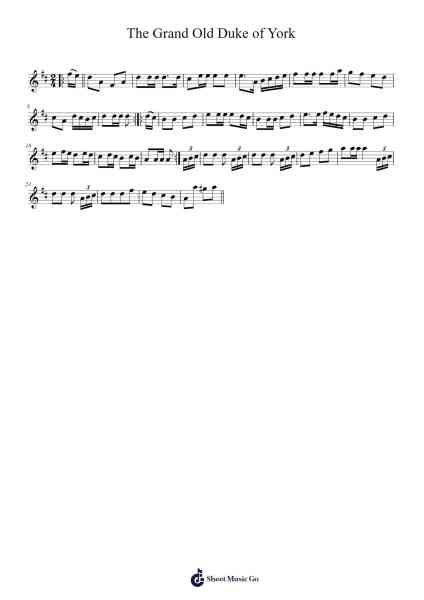 The Grand Old Duke of York Sheet Music by undefined-Arr.Cotphrey