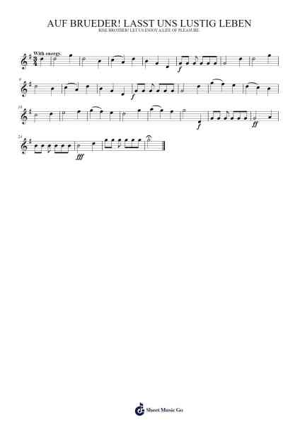 AUF BRUEDER! LASST UNS LUSTIG LEBEN Musica per pianoforte di Julian Chambers - Arr.Vanckey Housetia