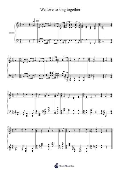 We Love to Sing Together Sheet Music by Isaac Watts-Arr.Rodch Xeel