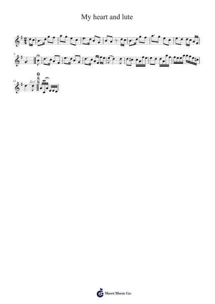My heart and lute Sheet Music by undefined-Arr.Hartelius Toddkit