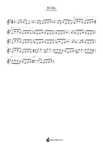 Hi Ho Sheet Music by undefined-Arr.Himorse