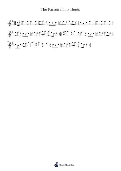 The Parson in his Boots Sheet Music by Felipe Galvan-Arr.Cashshop