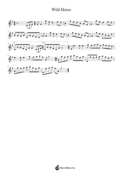 Wild Horse โน้ตเพลงโดย Prestissimin-Arr.Hornjudd
