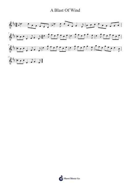 A Blast Of Wind 樂譜由 undefined - 編曲 Jaboyle Erve