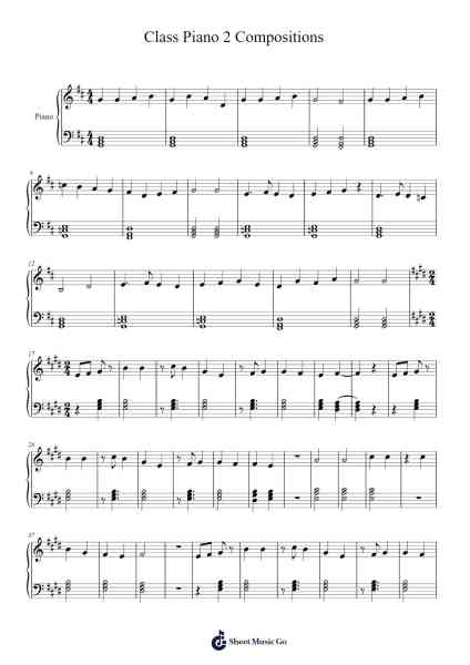 Class Piano 2 Compositions Sheet Music by Megan Murphy-Arr.Lizly Hojo