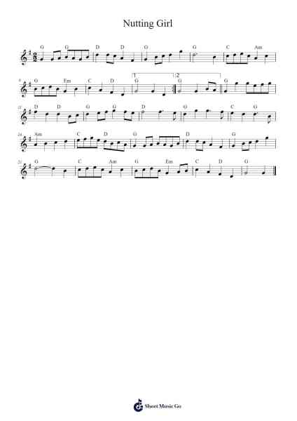 Nutting Girl Sheet Music by Pumpkilean-Arr.Bairddict Sasback