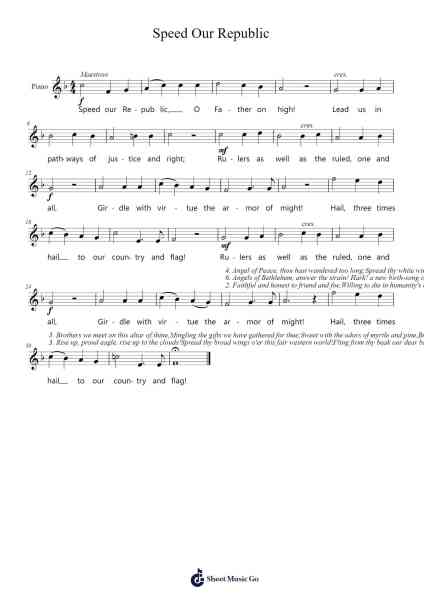 Speed Our Republic (Angel of Peace) Sheet Music by Keller-Arr.Nestowe Yorkse