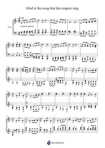 Glad is the Song That the Reapers Sing 樂譜由 Isaac Watts - 編曲 Dunbeck